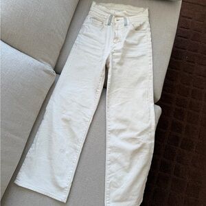 7 For All Mankind - White High-Waisted Jeans